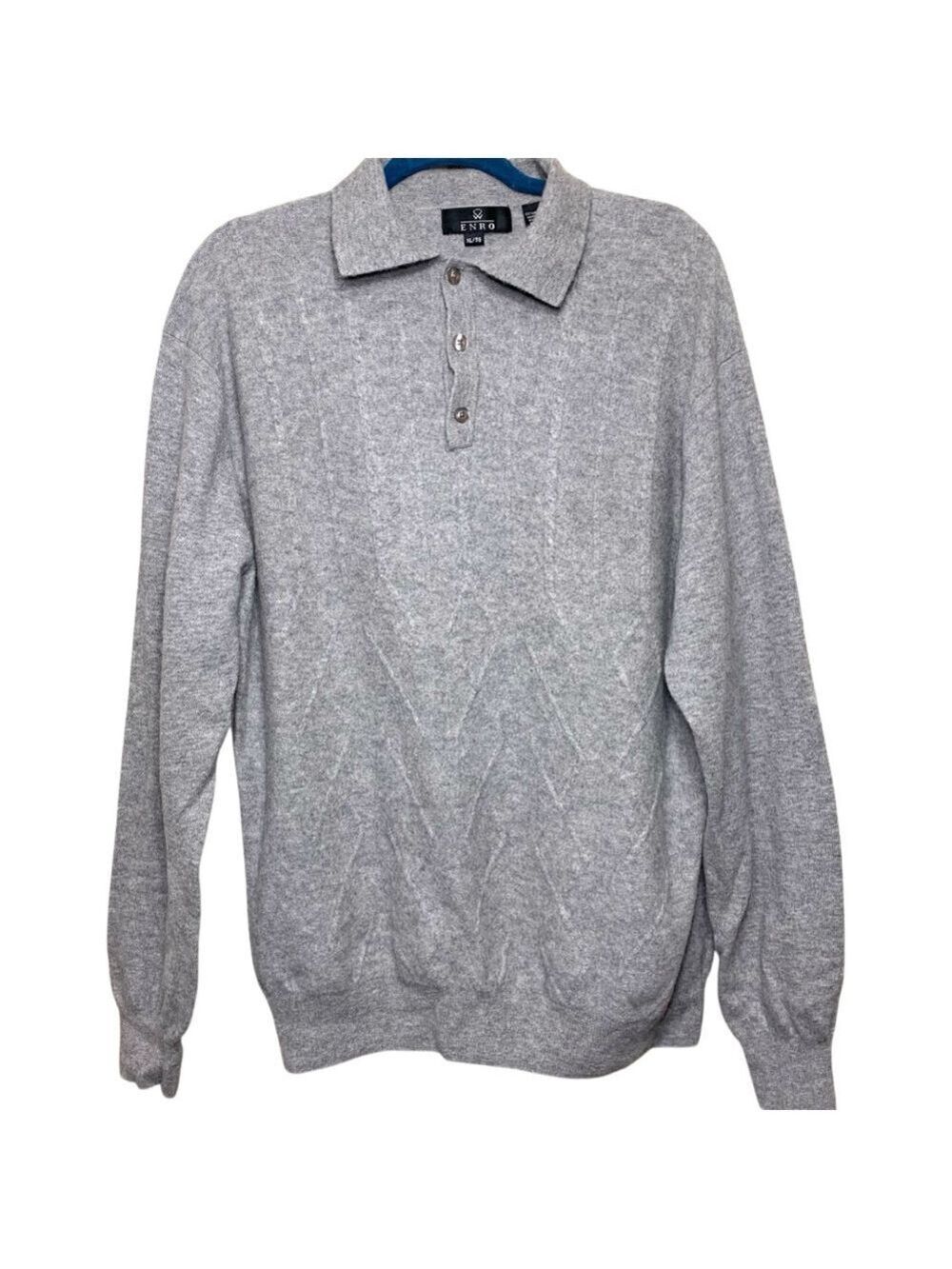 Vintage Enro Lambswool Cable Knit Sweater XL Long Sleeve Retro Eclectic Pullover
